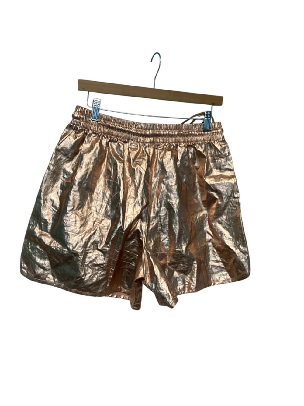 ALC Ryder metallic linen shorts in rose gold - Picture 5 of 7